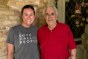 Kelly McDuff and her neighbor JB have become friends after he delivered a cake to her house.